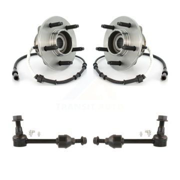 Front Hub Bearing Assembly Link Kit For Ford F-150 4WD with 4-Wheel ABS With 5 Lug Wheels K77-100557
