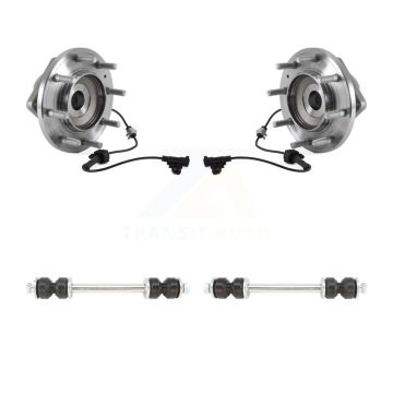 Front Hub Bearing Assembly And Link Kit For GMC Sierra 3500 HD Chevrolet Silverado 4WD K77-100559