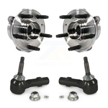 Front Wheel Bearing & Tie Rod End Kit For 13-19 Ford Taurus SHO With Performance Package K77-100562