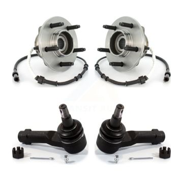 Front Wheel Bearing Tie Rod End Kit For Ford F-150 4WD with 4-Wheel ABS With 5 Lug Wheels K77-100564