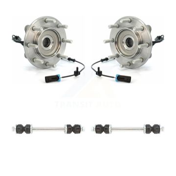 Front Hub Bearing Assembly Link Kit For 2007-2010 GMC Sierra 3500 HD Chevrolet Silverado K77-100578