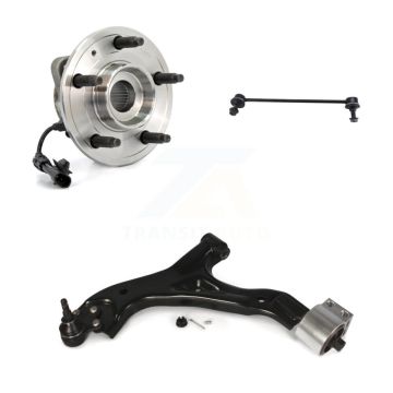 Front Left Hub Bearing Lower Control Arm & Link Kit For Chevrolet Equinox Pontiac Torrent K77-100996