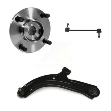 Front Left Hub Bearing Lower Control Arm with Ball Joint & Link Kit For Nissan Versa Cube K77-100999