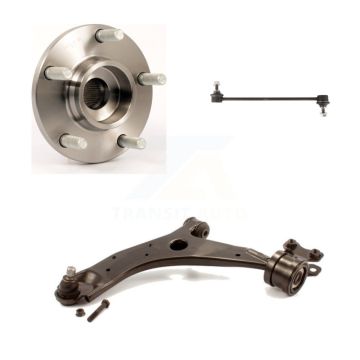 Front Left Hub Bearing Lower Control Arm with Ball Joint & Sway Bar Link Kit For Mazda 3 K77-101030