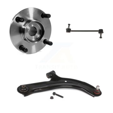 Front Right Hub Bearing Lower Control Arm with Ball Joint Link Kit For Nissan Versa Cube K77-101046