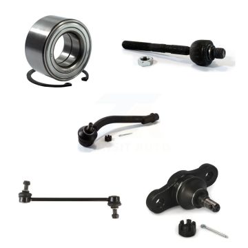 Front Left Bearing Lower Ball Joint Tie Rod Link Kit (5Pc) For Hyundai Elantra Kia Forte K77-101134