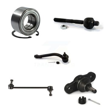 Front Right Bearing Lower Ball Joint Tie Rod Link Kit (5Pc) For Hyundai Elantra Kia Forte K77-101143