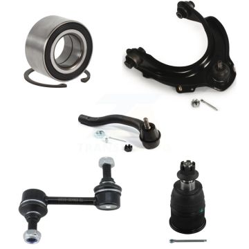 Front Left Bearing Upper Arm Lower Ball Joint Outer Tie Rod Link Kit (5Pc) For Honda TSX K77-101221