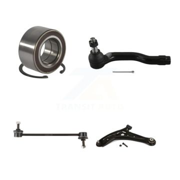 Front Left Bearing Lower Control Arm with BJ Outer Tie Rod Link Kit For 2011-2014 Mazda 2 K77-101256