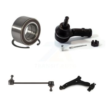 Front Left Bearing Lower Control Arm w/ Ball Joint Outer Tie Rod Link Kit For Ford Focus K77-101258