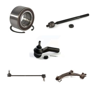 Front Left Bearing Lower Control Arm with BJ Tie Rod & Link Kit (5Pc) For Mazda 3 5 Sport K77-101276