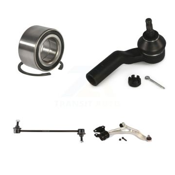 Front Right Bearing Lower Control Arm with BJ Outer Tie Rod Link Kit For Ford Focus C-Max K77-101327