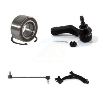 Front Right Bearing Lower Control Arm with BJ Outer Tie Rod Link Kit For Mazda 3 5 Sport K77-101337