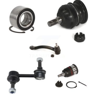 Front Left Bearing Upper Lower Ball Joint Outer Tie Rod Link Kit (5Pc) For 04-06 Acura TL K77-101362