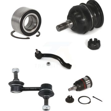 Front Right Bearing Upper Lower Ball Joint Outer Tie Rod End Link Kit (5Pc) For Acura TL K77-101365