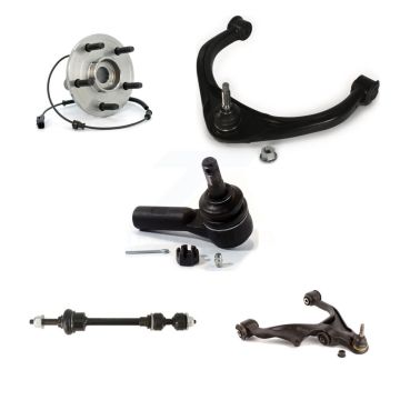 Front Right Bearing Lower Upper Control Arm Outer Tie Rod Link Kit (5Pc) For Ram 1500 4WD K77-101367