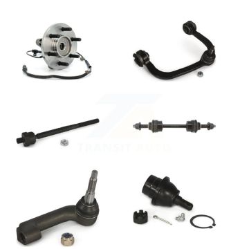 Front Right Bearing Upper Control Arm with BJ Lower Ball Joint Tie Rod Link Kit (6Pc) For K77-101375