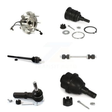 Front Bearing Upper Lower Ball Joint Tie Rod Link Kit (6Pc) For GMC Chevrolet Sierra 2500 K77-101380