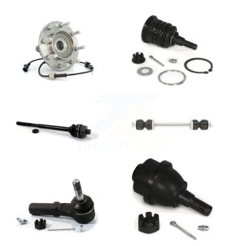 Front Bearing Upper Lower Ball Joint Tie Rod Link Kit (6Pc) For Chevrolet GMC Sierra 3500 K77-101382