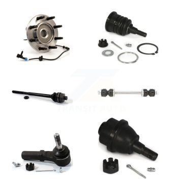 Front Bearing Upper Lower Ball Joint Tie Rod Link Kit (6Pc) For Chevrolet GMC Sierra 2500 K77-101384