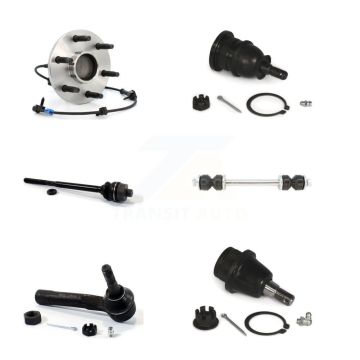 Front Bearing Upper Lower Ball Joint Tie Rod & Link Kit (6Pc) For Chevrolet GMC Silverado K77-101389