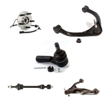 Front Left Hub Bearing Lower Upper Arm Outer Tie Rod & Link Kit (5Pc) For Dodge Ram 1500 K77-101390