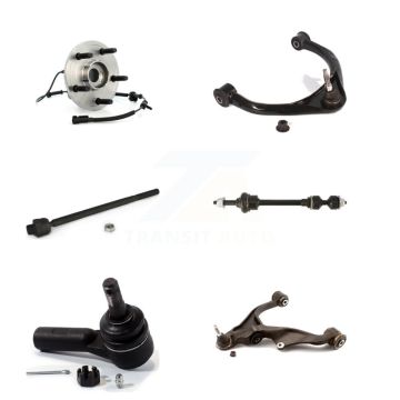 Front Left Hub Bearing Lower Upper Control Arm Tie Rod Link Kit (6Pc) For Dodge Ram 1500 K77-101394