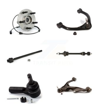Front Left Bearing Lower Upper Control Arm Tie Rod Link Kit (6Pc) For Ram 1500 Dodge 4WD K77-101395