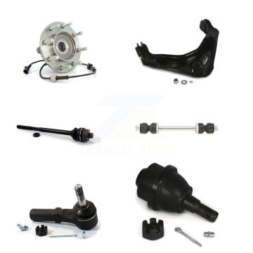 Front Bearing Upper Control Arm Lower Ball Joint Tie Rod Link Kit (6Pc) For Chevrolet GMC K77-101410
