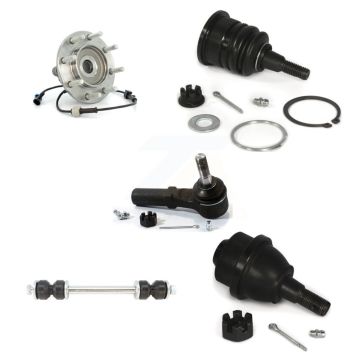 Front Bearing Upper Lower Ball Joint Outer Tie Rod Link Kit (5Pc) For Chevrolet GMC 3500 K77-101424