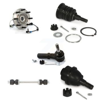 Front Bearing Upper Lower Ball Joint Outer Tie Rod Link Kit (5Pc) For Chevrolet GMC 3500 K77-101425