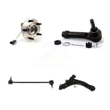 Front Right Bearing Lower Control Arm with BJ Outer Tie Rod Link Kit For Pontiac Montana K77-101456