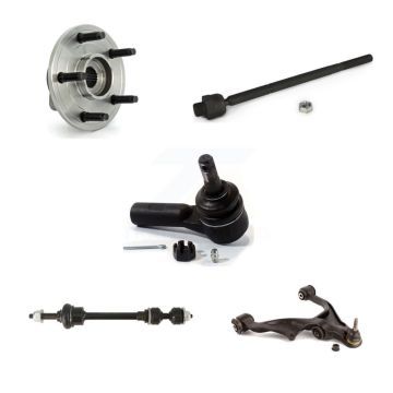 Front Right Bearing Lower Control Arm with BJ Tie Rod & Link Kit (5Pc) For Dodge Ram 1500 K77-101477