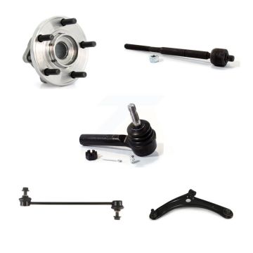 Front Left Hub Bearing Lower Control Arm Tie Rod & Link Kit (5Pc) For 2009 Dodge Caliber K77-101518