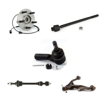 Front Left Hub Bearing Lower Control Arm Tie Rod & Link Kit (5Pc) For Ram 1500 Dodge 4WD K77-101523