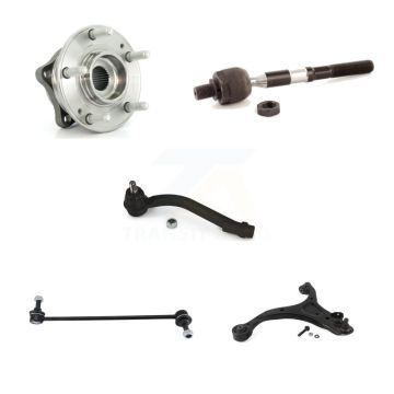 Front Left Hub Bearing Lower Control Arm Tie Rod Link Kit (5Pc) For Hyundai Santa Fe Kia K77-101540
