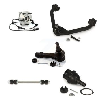 Front Left Bearing Upper Arm Lower Ball Joint Outer Tie Rod Link Kit (5Pc) For Ford Mazda K77-101569