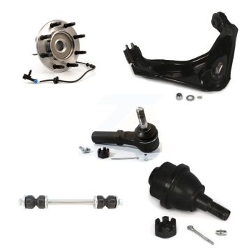 Front Bearing Upper Control Arm Lower Ball Joint Outer Tie Rod Link Kit (5Pc) For GMC HD K77-101579