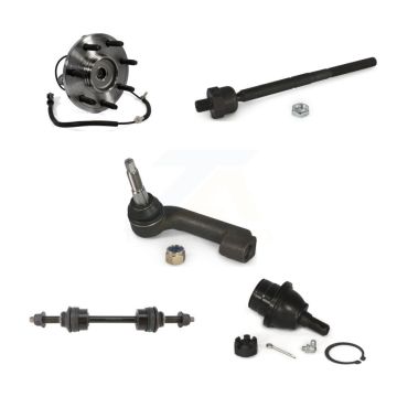 Front Left Hub Bearing Lower Ball Joint Outer Inner Tie Rod Link Kit (5Pc) For Ford F-150 K77-101724