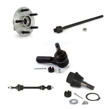 Front Hub Bearing Lower Ball Joint Outer Inner Tie Rod Link Kit (5Pc) For Dodge Ram 1500 K77-101745