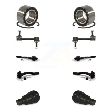Front Bearing Lower Ball Joint Outer Inner Tie Rod Link Kit (10Pc) For Ford Edge Lincoln K77-101793