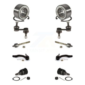 Front Bearing Lower Ball Joint Outer Inner Tie Rod End Link Kit (10Pc) For Honda Civic Si K77-101796
