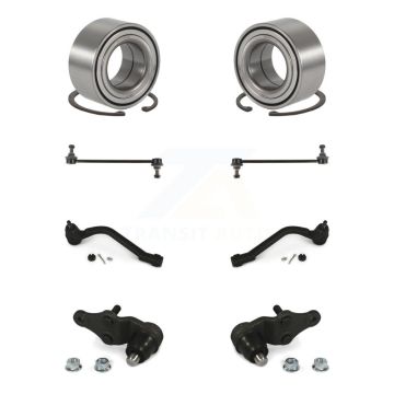 Front Bearing Lower Ball Joint Outer Tie Rod Link Kit (8Pc) For Kia Optima Hyundai Sonata K77-101809