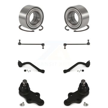 Front Bearing Lower Ball Joint Outer Tie Rod Link Kit (8Pc) For Hyundai Sonata GAS engine K77-101810