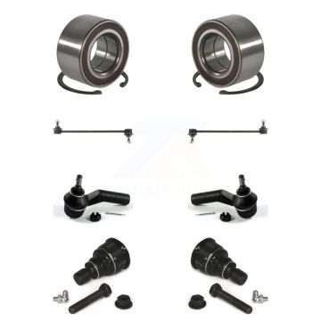 Front Wheel Bearing Lower Ball Joint Outer Tie Rod & Sway Bar Link Kit (8Pc) For Mazda 5 K77-101811