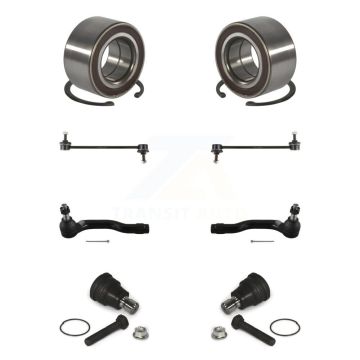 Front Wheel Bearing Lower Ball Joint Outer Tie Rod & Link Kit (8Pc) For 2011-2014 Mazda 2 K77-101815
