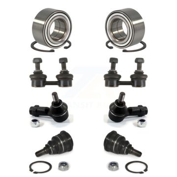 Front Wheel Bearing Lower Ball Joint Outer Tie Rod Link Kit For 2001-2006 Hyundai Elantra K77-101833