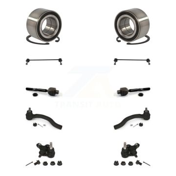 Front Bearing Lower Ball Joint Outer Inner Tie Rod Link Kit (10Pc) For Honda Civic Acura K77-101886