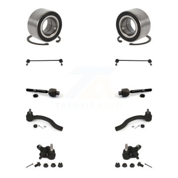 Front Bearing Lower Ball Joint Outer Inner Tie Rod Link Kit (10Pc) For Honda Civic Acura K77-101887
