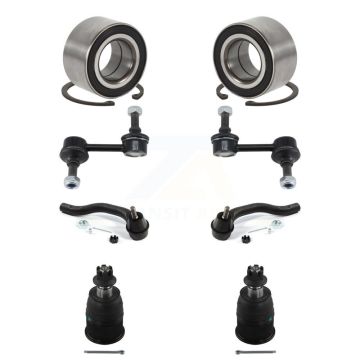 Front Bearing Lower Ball Joint Outer Tie Rod End Sway Bar Link Kit (8Pc) For Honda Accord K77-101892